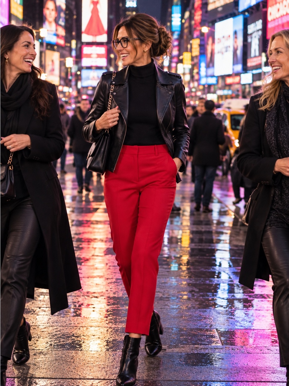 Ann Taylor Petite Red Tailored Dress Pants